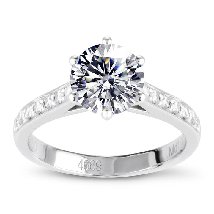 14K Gold 1.0 CT Created Diamond Ring