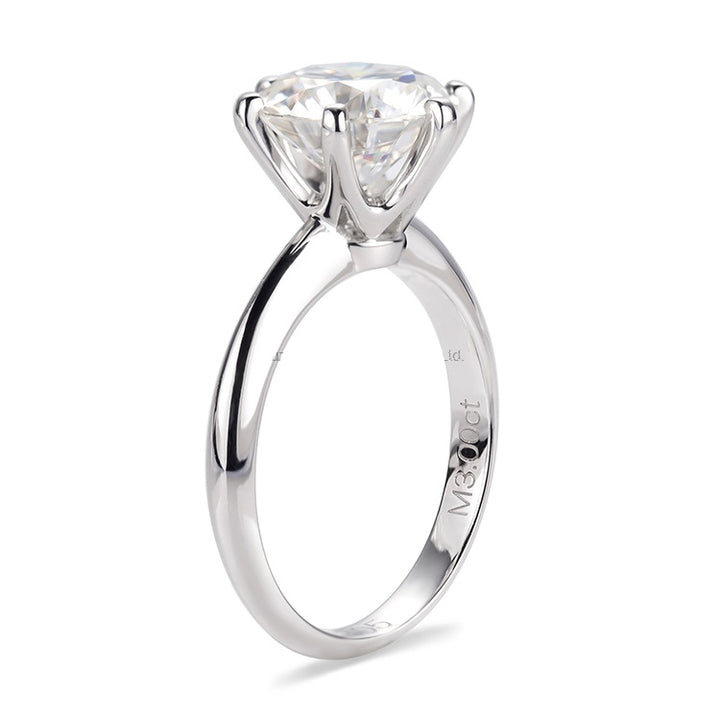 18K Gold 3 Carat Moissanite Ring