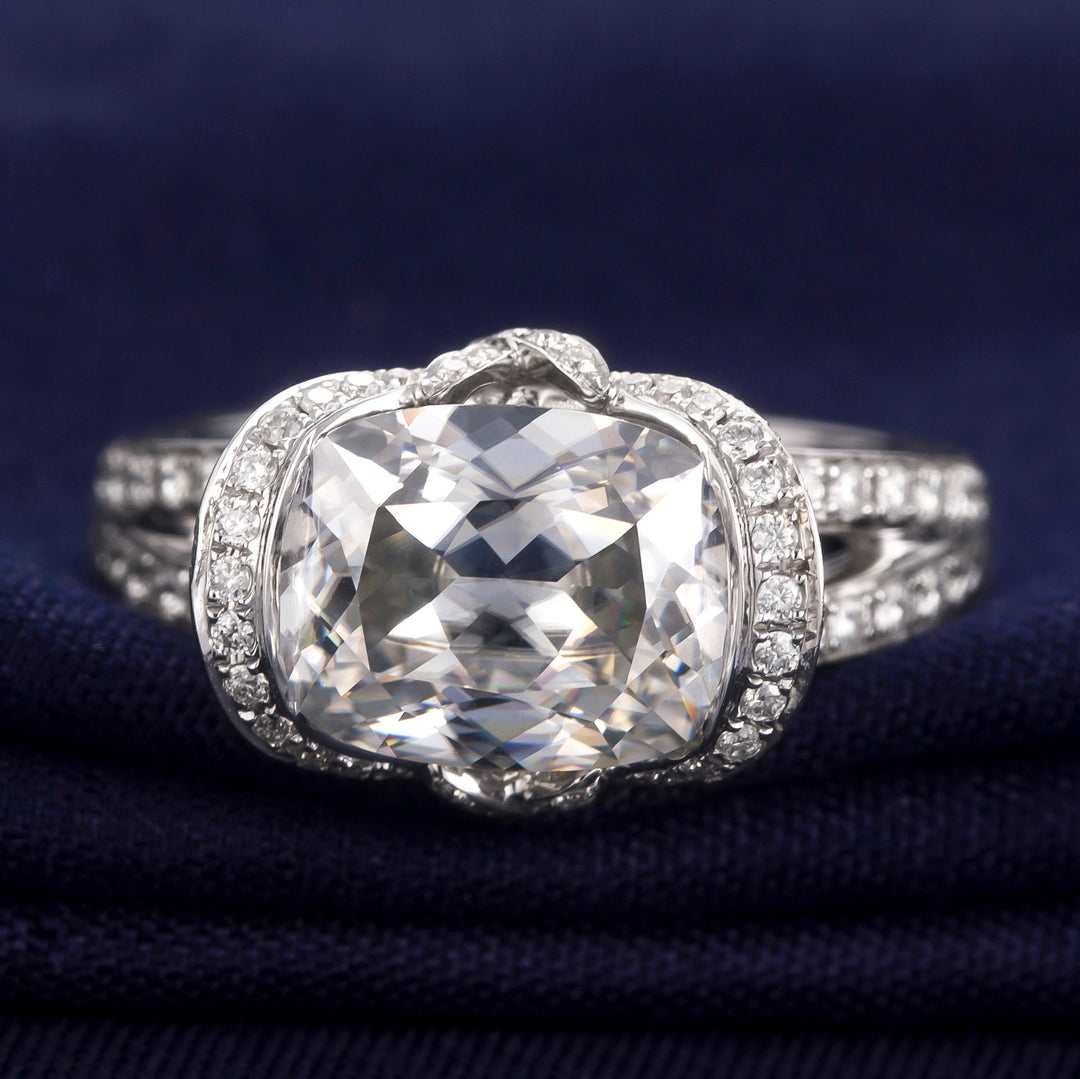 18K Gold 2.6 TCW Moissanite Ring