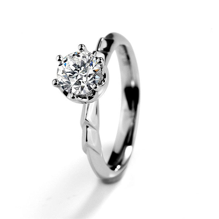 18K Gold 1 TCW Solitaire Moissanite Ring
