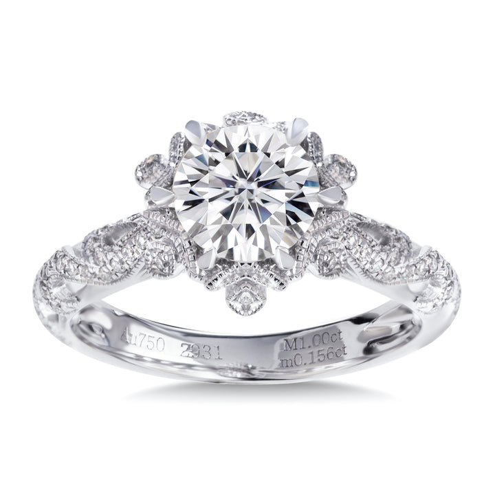 18K Gold 1 CT Moissanite ring