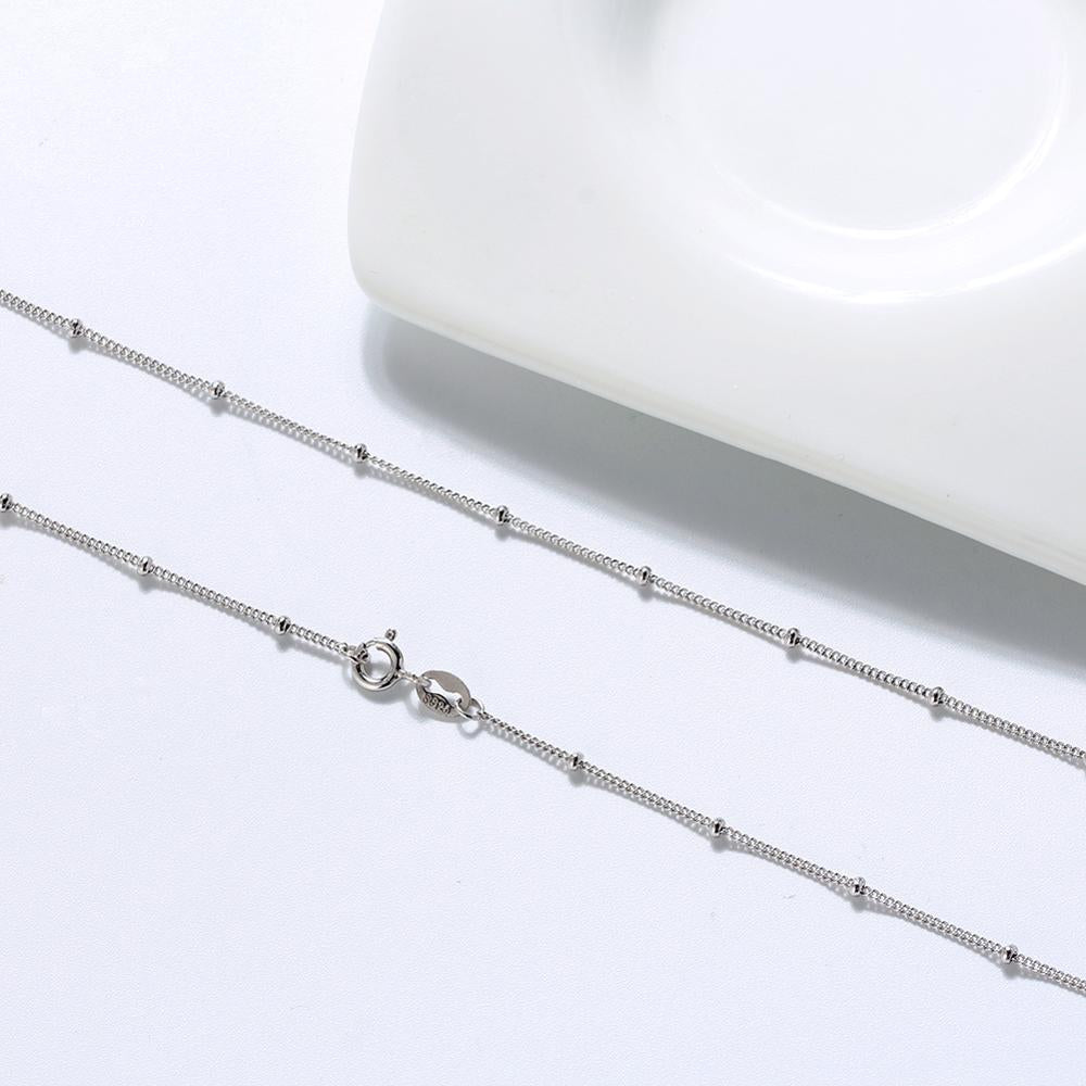 Side Chain Necklace 1.1 mm with 2.0 mm Ball Beads