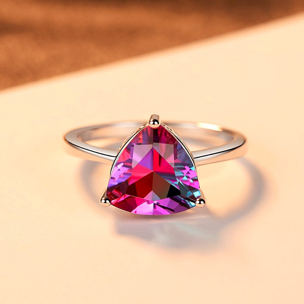 Simulated Mystic Topaz Ring