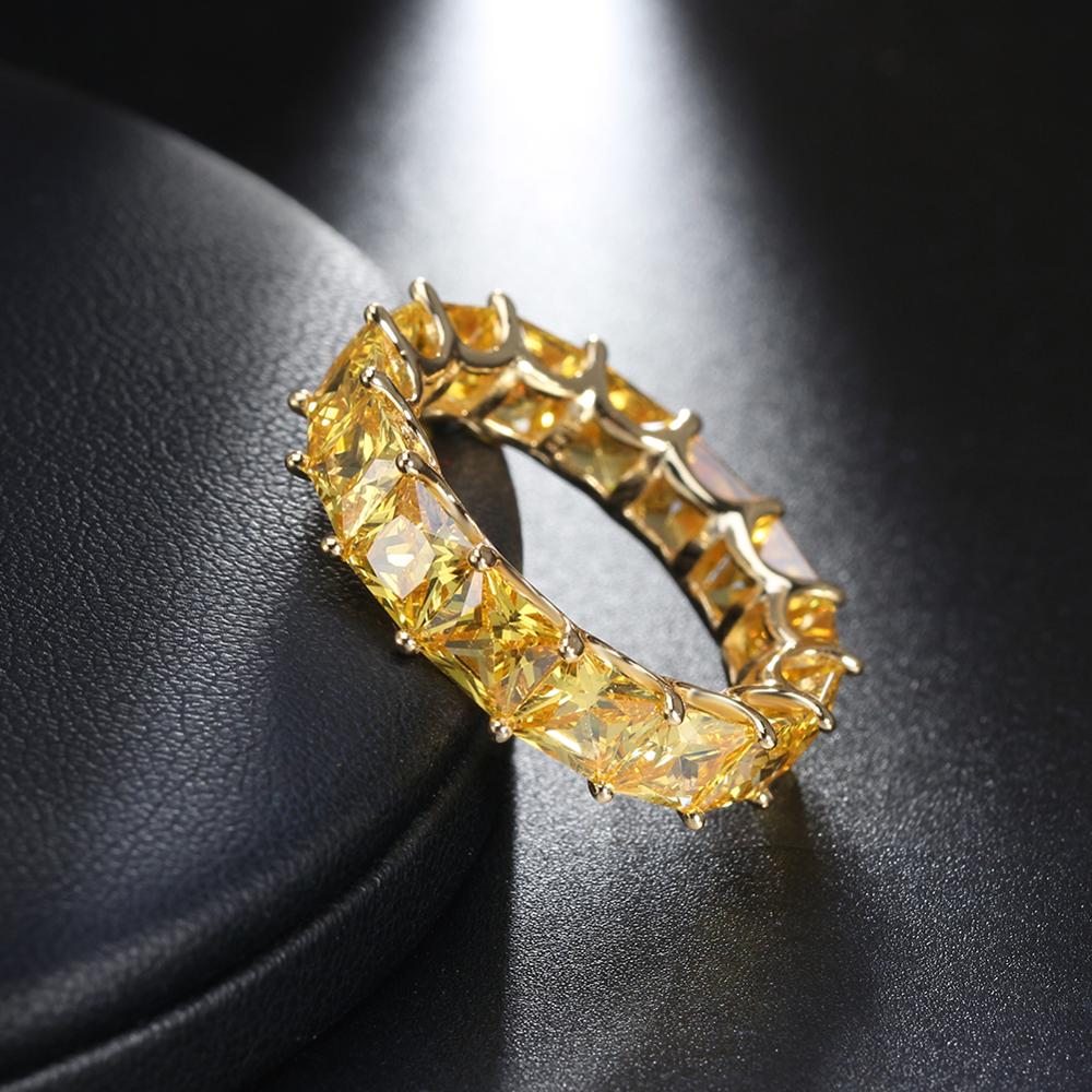Yellow Diamond Simulant Gold Ring