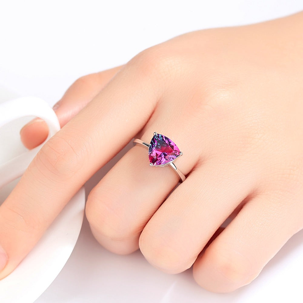 Simulated Mystic Topaz Ring