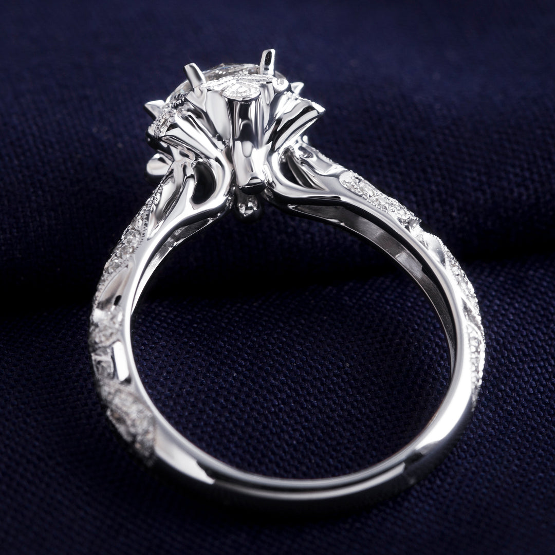 18K Gold 1 CT Moissanite ring