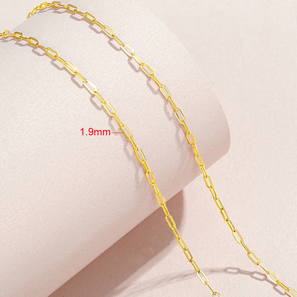 14K Gold Paperclip Chain 1.90 mm