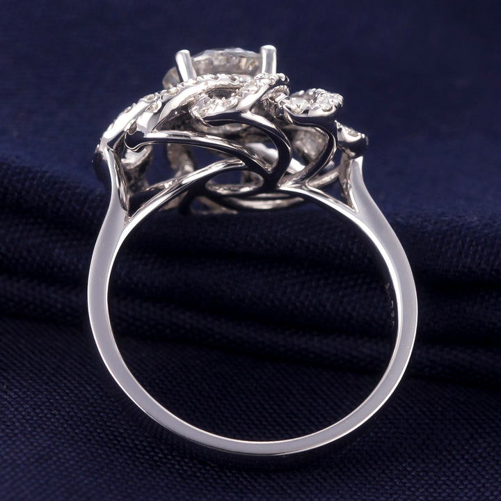 18K Gold 1 ct Moissanite Ring