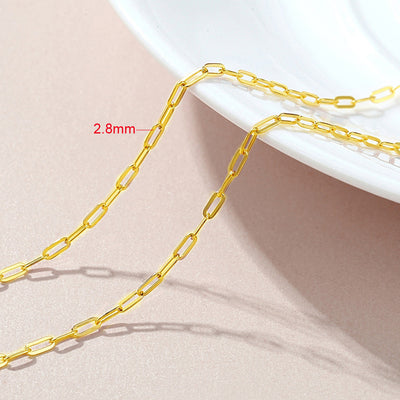 14K Gold Paperclip Chain 2.80 mm