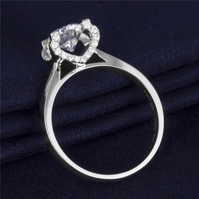 18K Gold 1.0 TCW Created Diamond Engagement Ring