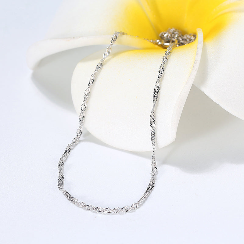 Twisted Curb Singapore Rope Chain 1.5 mm