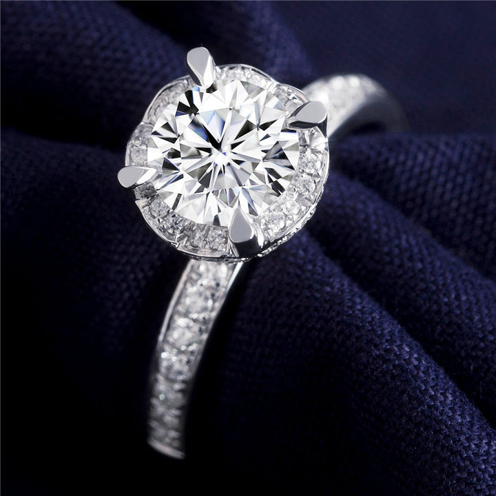 18K Gold 1 ct Moissanite Ring