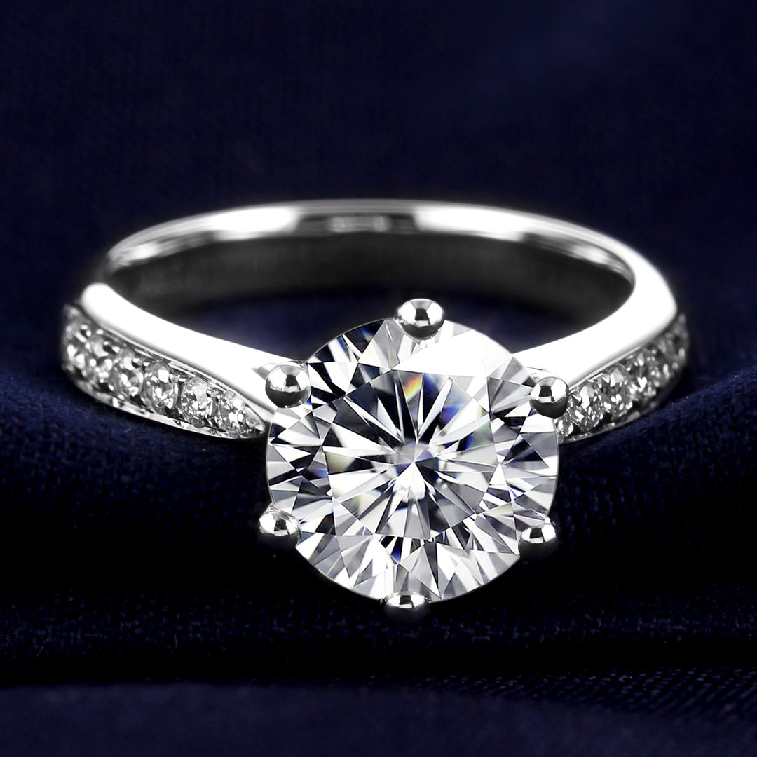 18K Gold 1 TCW Moissanite Solitaire Ring