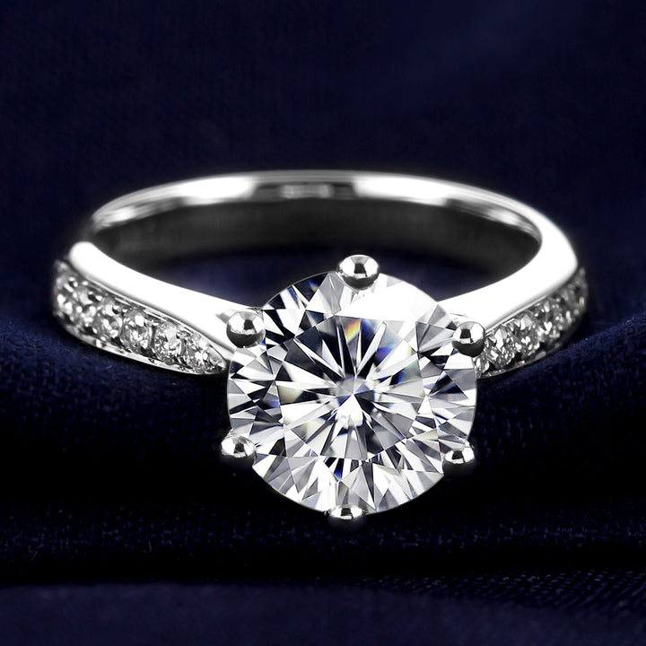 18K Gold 1 TCW Moissanite Solitaire Ring