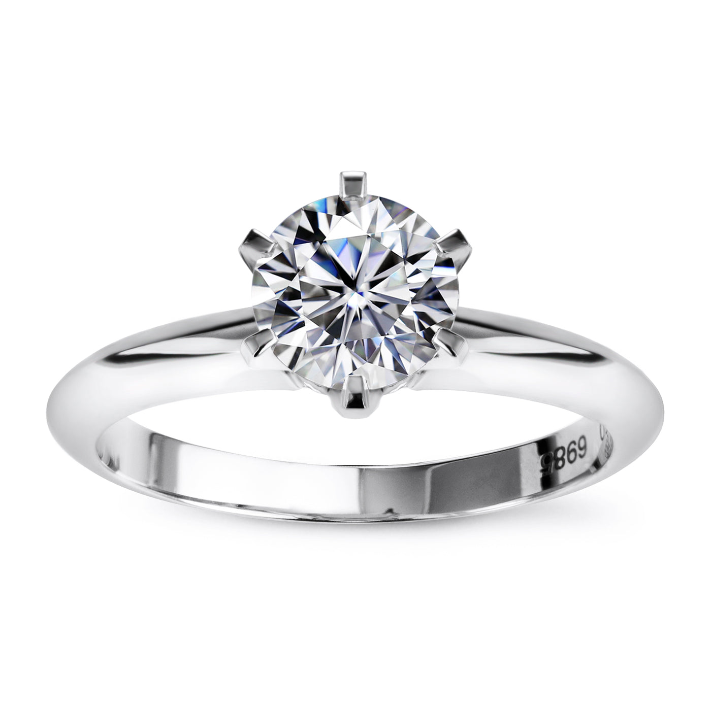 18K Gold 1 CT Solitaire Moissanite Ring