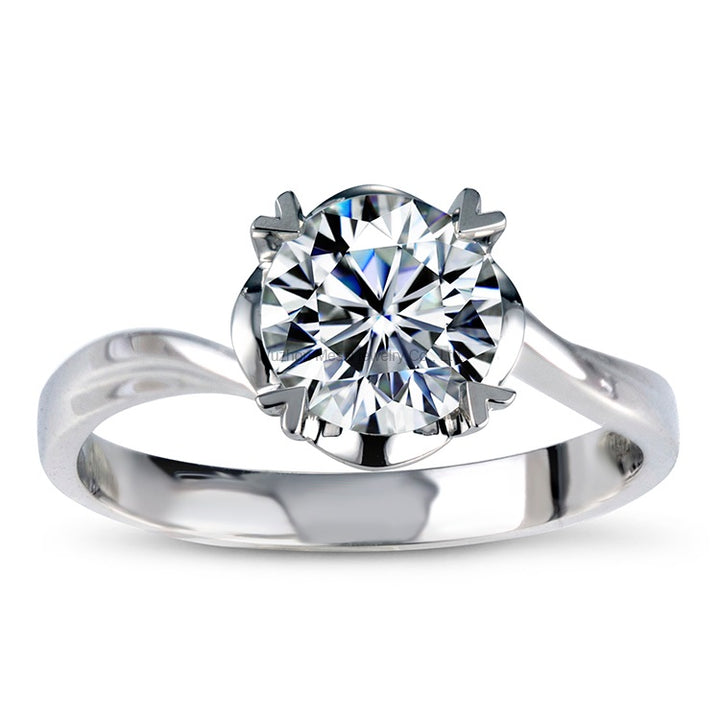 18K Gold 1 TCW Moissanite Solitaire Ring