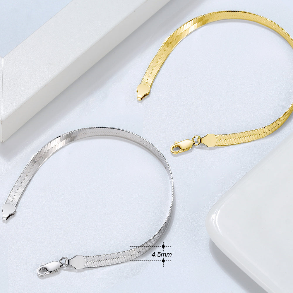 Herringbone Chain Bracelet 4.5 mm