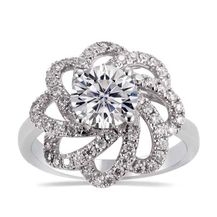 18K Gold 1 ct Moissanite Ring