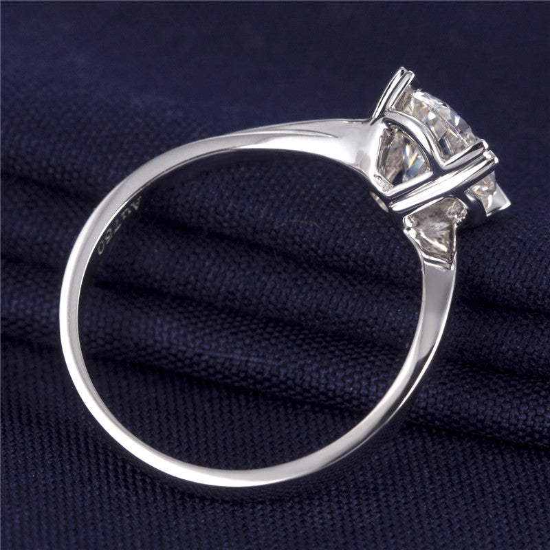 10K Gold Created Diamond 0.3 CT Solitaire Ring