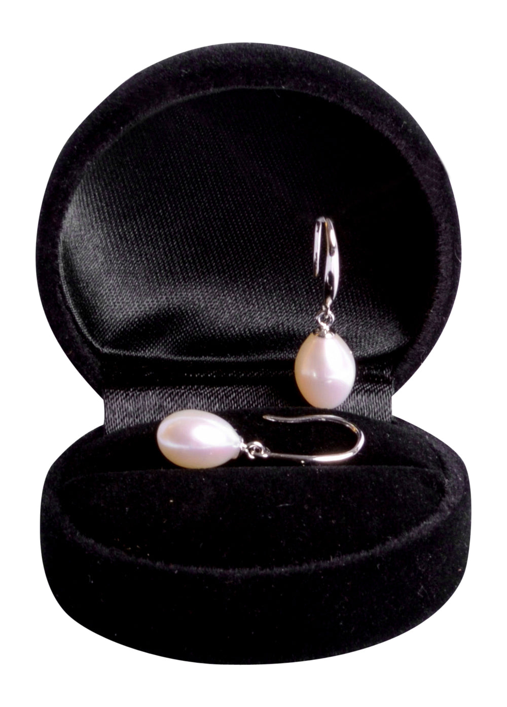 White Classic Pearl Dangling Sterling Silver Earrings | SilverAndGold