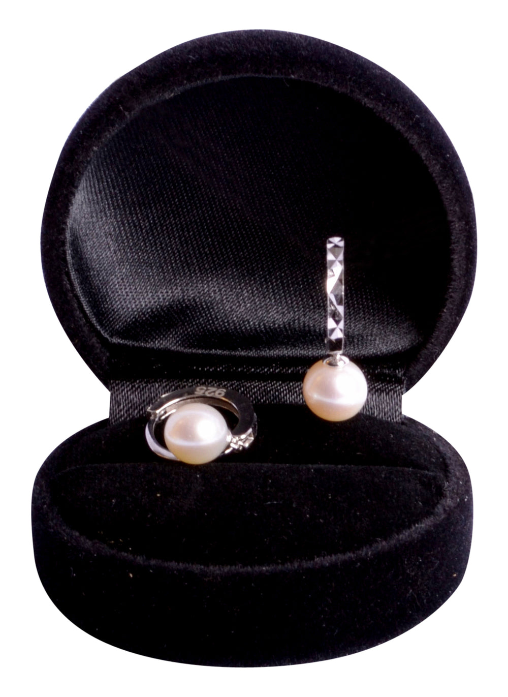 White Pearl Sterling Silver Dangle Earrings | SilverAndGold