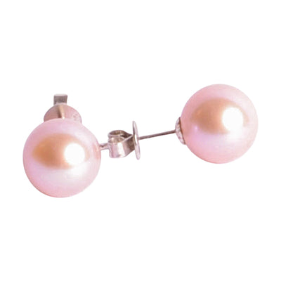 Lavender Cultured Pearl Earrings | SilverAndGold