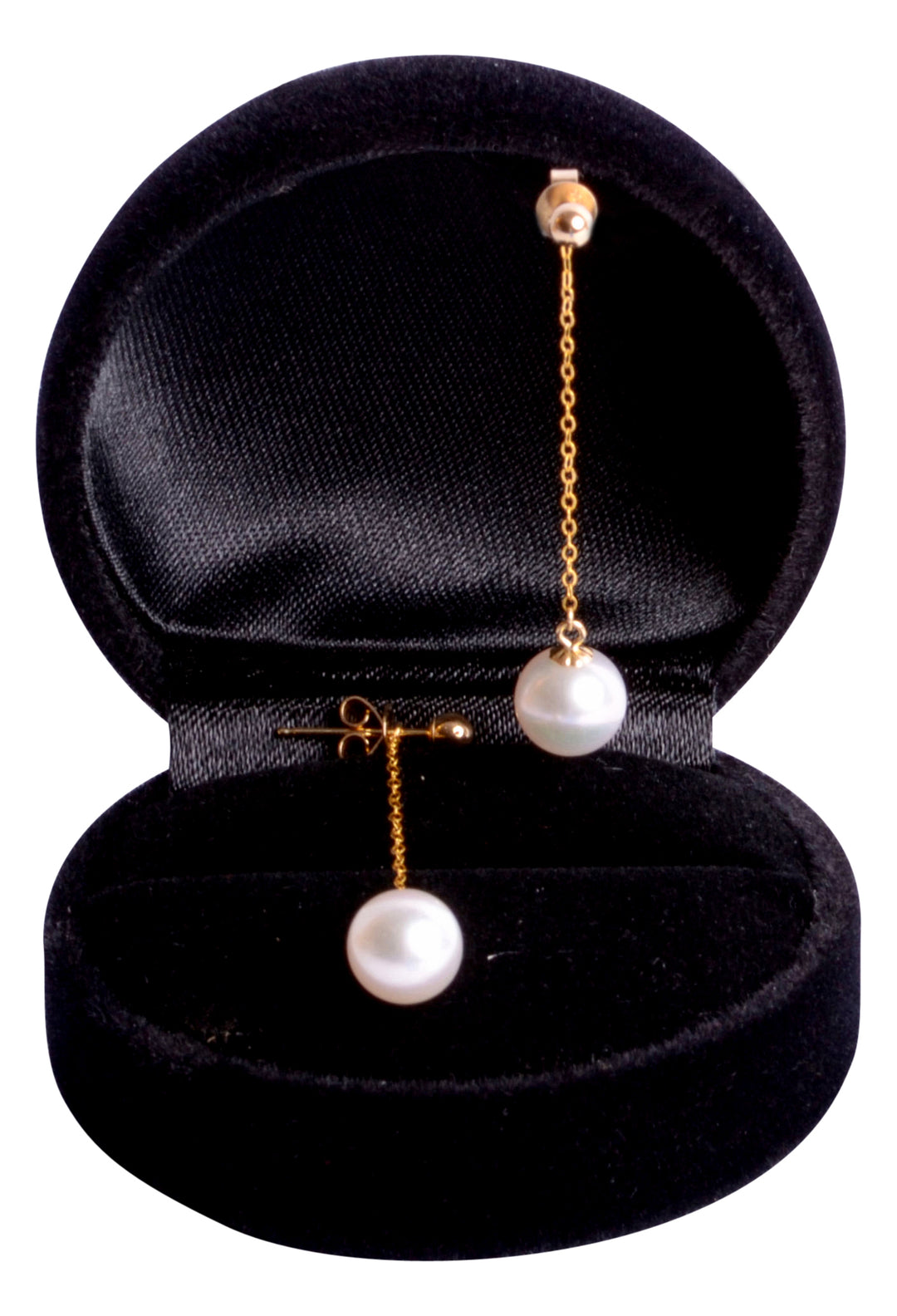 18K Gold Akoya Pearl Dangle Earrings | SilverAndGold