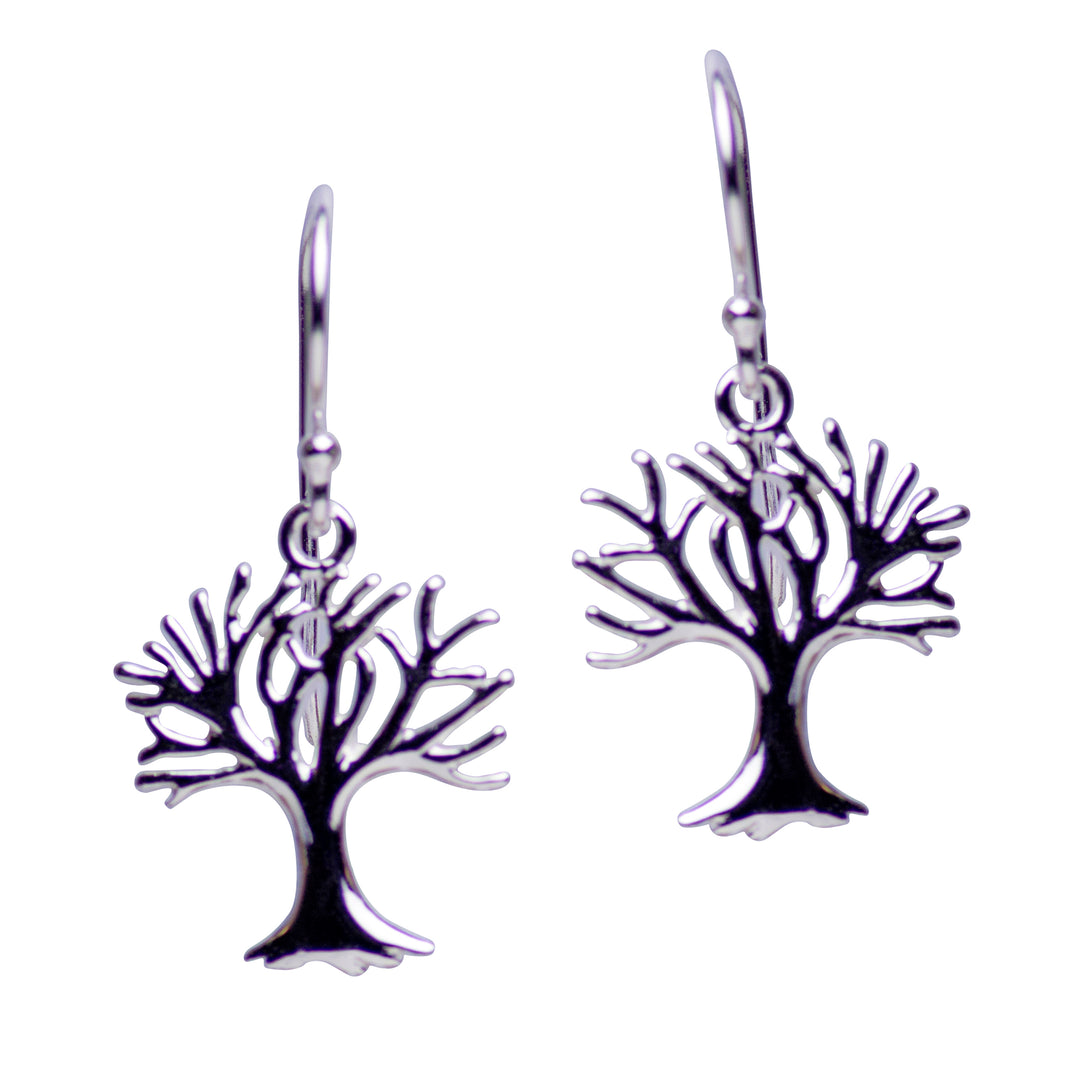Sterling Silver Tree of Life Dangle Earrings | SilverAndGold