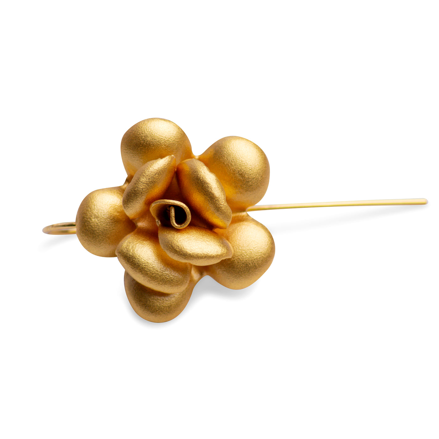 Matte Gold Over Silver Flower Earrings | SilverAndGold