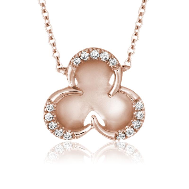 14K Rose Gold Diamond Necklace