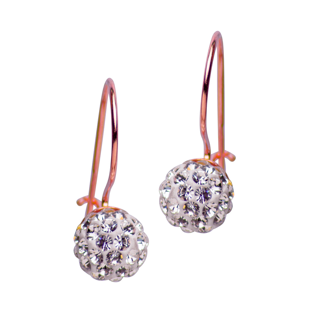 Cubic Zirconia Ball Drop Earrings | SilverAndGold