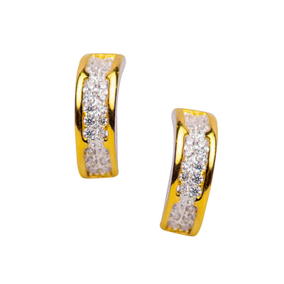 14K Yellow Gold Plated Chain Dangle Earrings | SilverAndGold