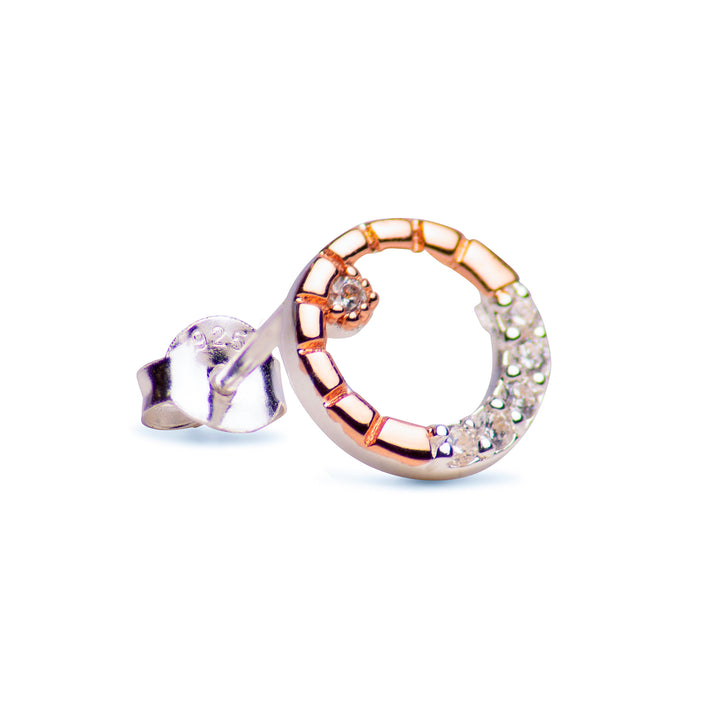 X's & O's CZ & 14K Gold Plated Sterling Silver Hugs & Kisses Earrings