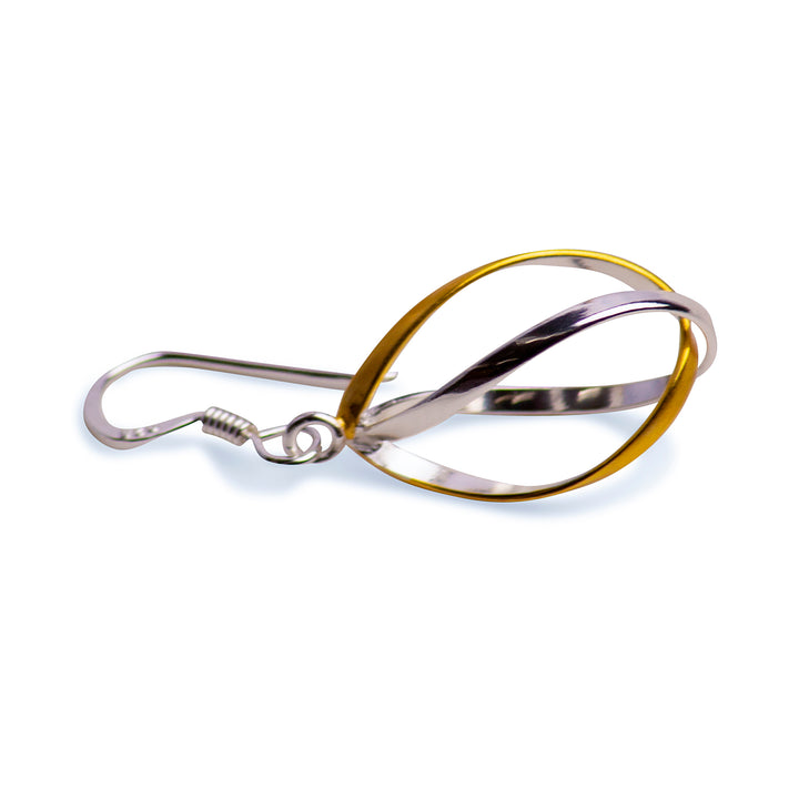 Gold & Silver Twist Drop Earrings | SilverAndGold