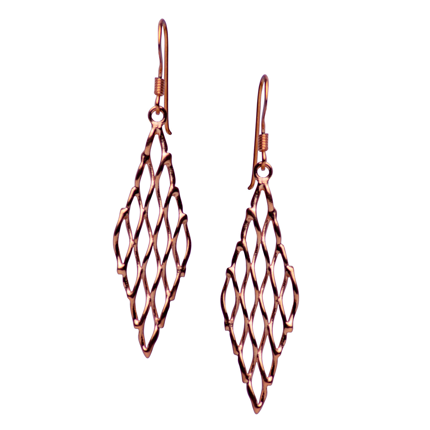 14K Rose Gold Plated Small Chandelier Earrings | SilverAndGold