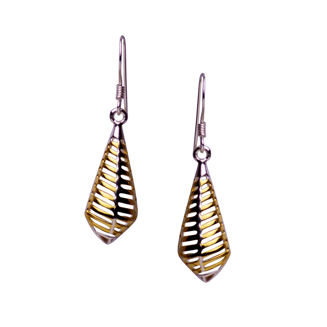 Teardrop 14K Yellow Gold Plated Silver Earrings | SilverAndGold