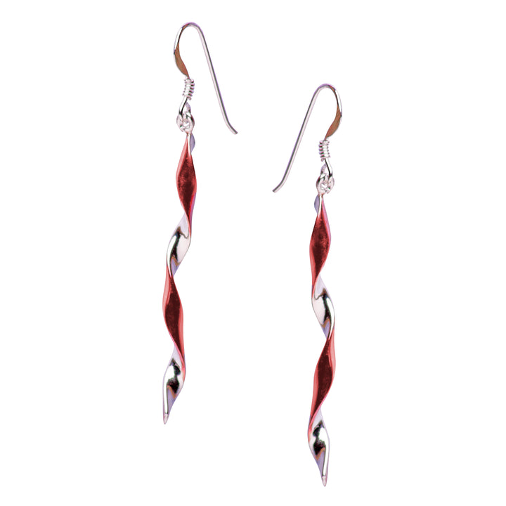 Rose Gold & Silver Twist Drop Earrings | SilverAndGold