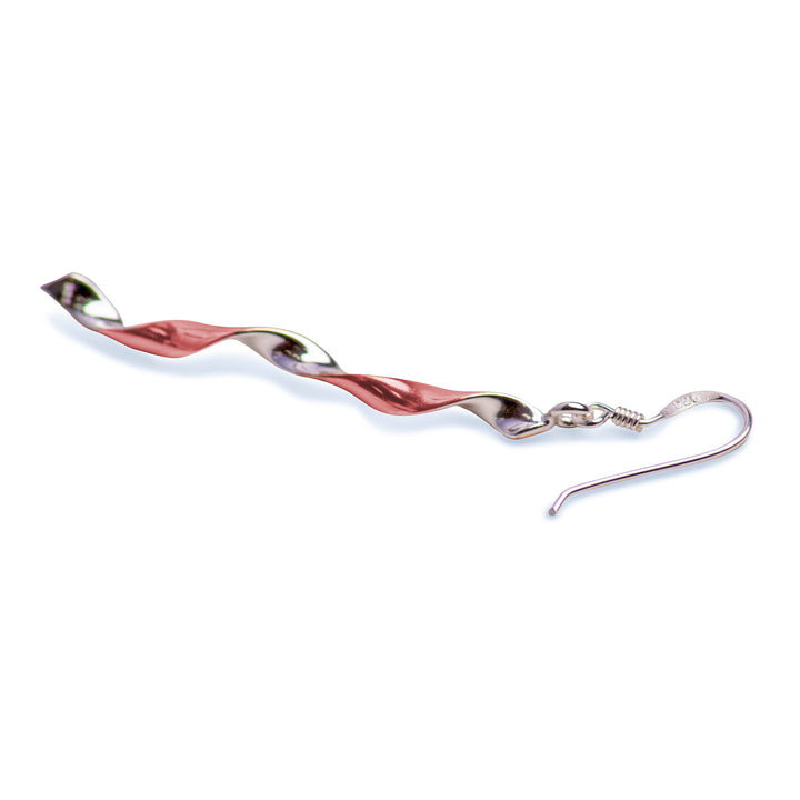 Rose Gold & Silver Twist Drop Earrings | SilverAndGold