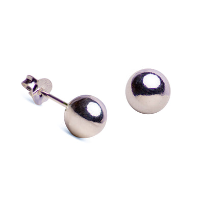 Sterling Silver Ball Stud Earrings | SilverAndGold
