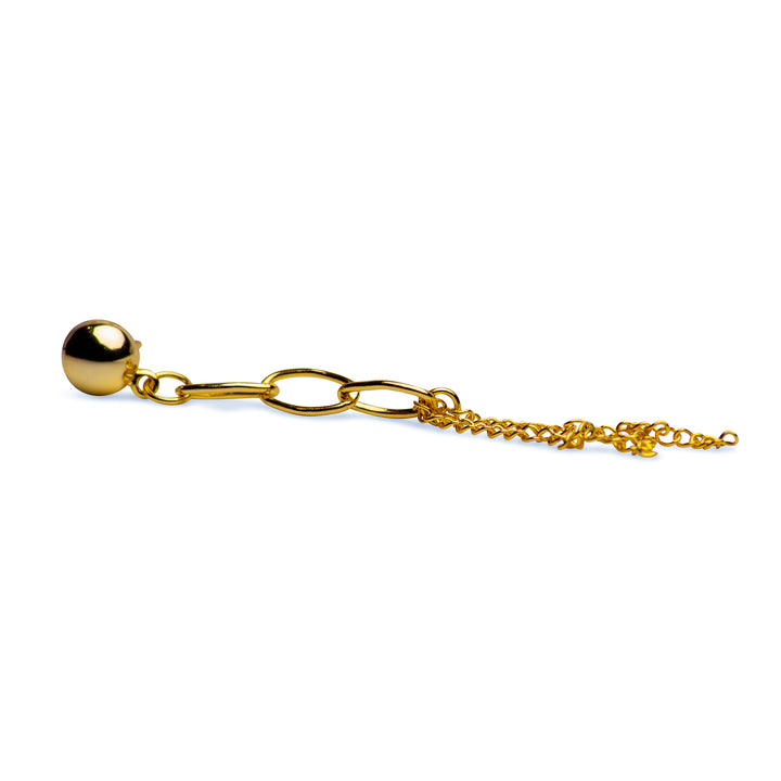14K Yellow Gold Plated Chain Dangle Earrings | SilverAndGold