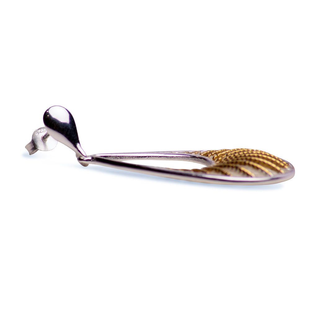 14K Yellow Gold Plated Silver Teardrop Earrings | SilverAndGold