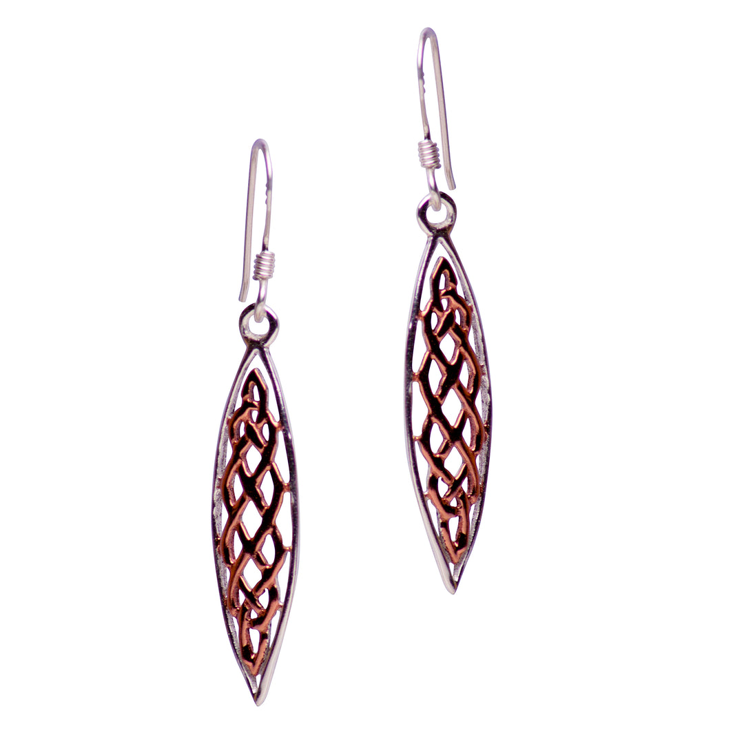 Rose Gold & Silver Drop Earrings | SilverAndGold