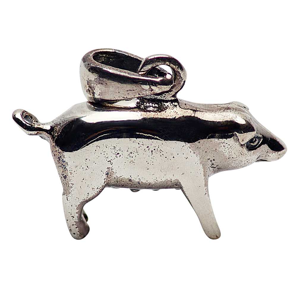 Silver Pig Pendant