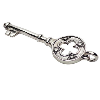 Silver Clover Key Pendant