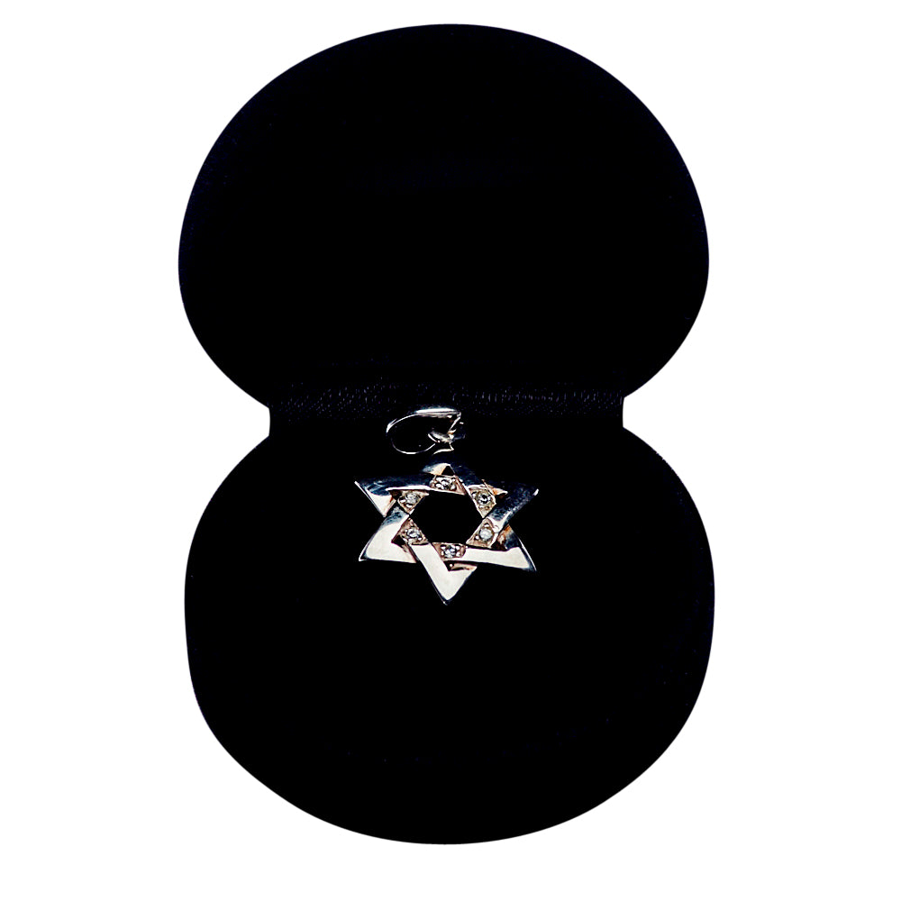 Silver And Crystal Star of David Pendant