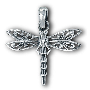 Dragonfly Silver Pendant