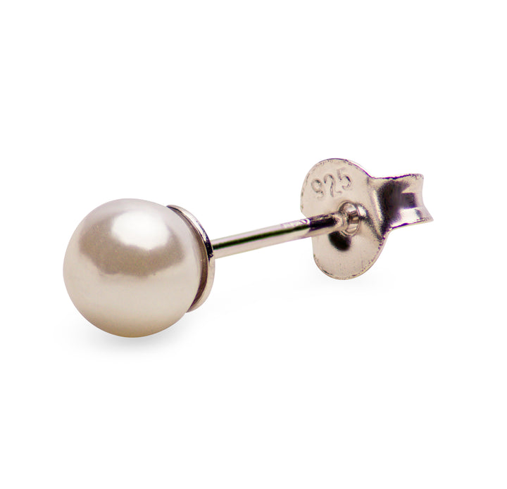 5 mm Pearl High Luster Earrings | SilverAndGold