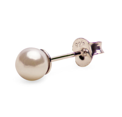 5 mm Pearl High Luster Earrings | SilverAndGold