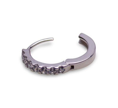 Sterling Silver & Cubic Zirconia Hoop Earrings | SilverAndGold