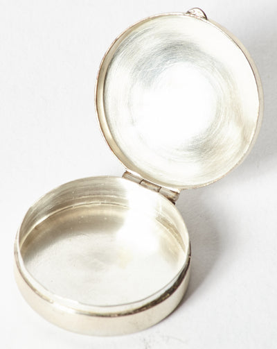 Sterling Silver Circular Victorian Engagement Ring Box